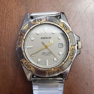 XONIX Men's Stretch Band Water Resistant Wrist Watch